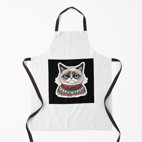 Item preview, Grumpy Cat in Christmas Sweater – Funny Holiday Sticker Design designed and sold by Geafixy.