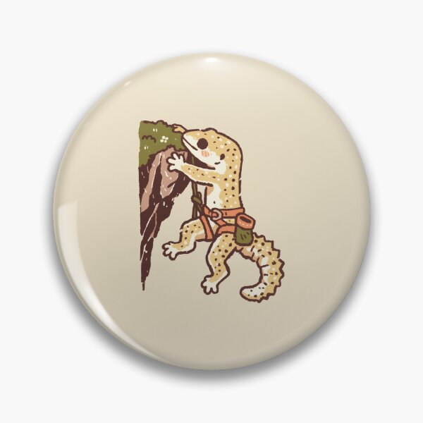 Artikelvorschau, Felskletternder Gecko, skurrile Illustration eines kletternden Mannes im Gurtzeug entworfen und verkauft von Magnificent Lizard.