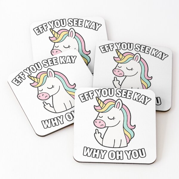 Item preview, Eff You See Kay Why Oh You — Sassy Unicorn designed and sold by Laughprints.