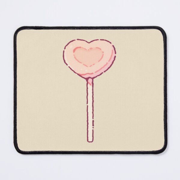 Item preview, Pink Heart Lollipop, pastel kawaii illustration designed and sold by Magnificent Lizard.