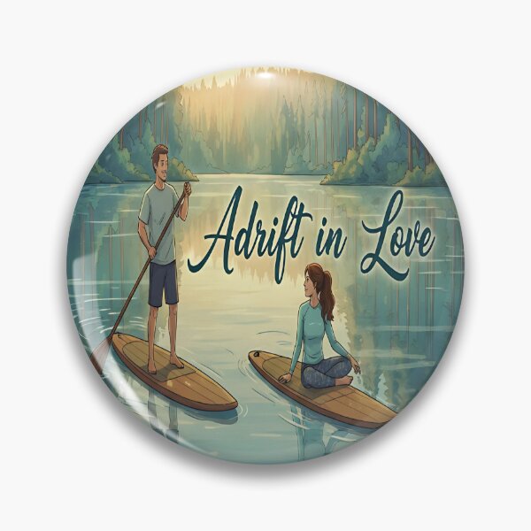 Item preview, Couple Paddle boarding "Adrift in Love" designed and sold by Friends Custom Creations.