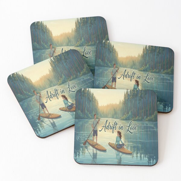Item preview, Couple Paddle boarding "Adrift in Love" designed and sold by Friends Custom Creations.