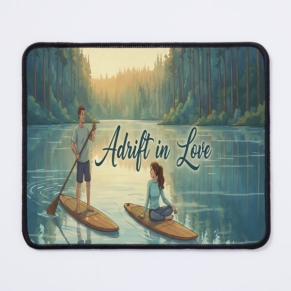 Item preview, Couple Paddle boarding "Adrift in Love" designed and sold by Friends Custom Creations.