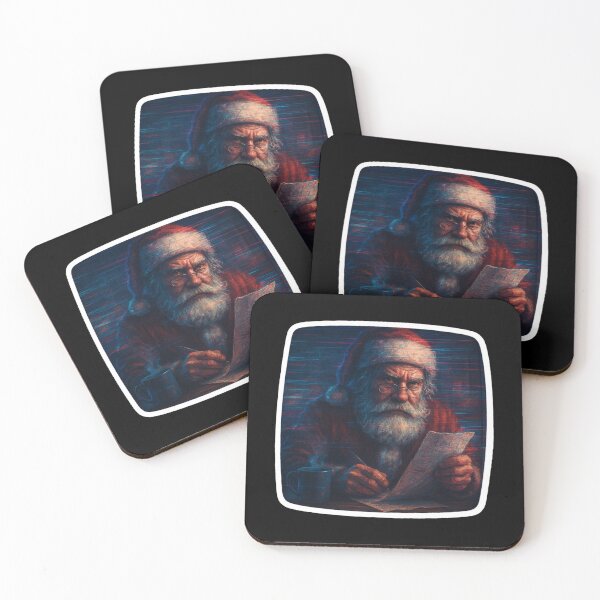 Item preview, Glitched Xmas CRT – Santa Reading the List – Analog Glitch Nostalgia designed and sold by JacobKAurumhead.