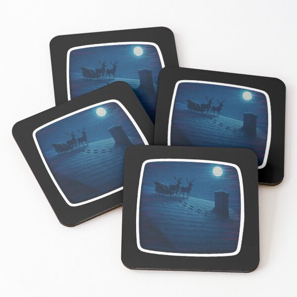 Item preview, Glitched Xmas CRT – Rooftop Footsteps Scene – Analog Glitch Nostalgia designed and sold by JacobKAurumhead.