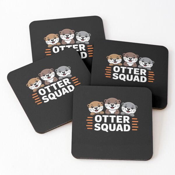 Item preview, Otter Squad Cute Sea Otter Trio designed and sold by Gogetgiggles.