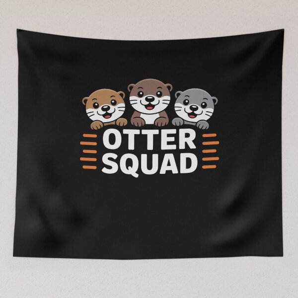 Item preview, Otter Squad Cute Sea Otter Trio designed and sold by Gogetgiggles.