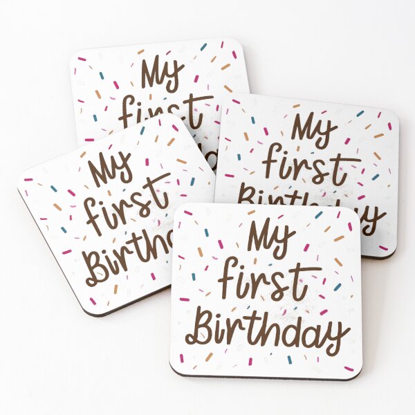 Item preview, My First Birthday Typography – Cute Happy Birthday Text Design for Babies designed and sold by Cultradesign.