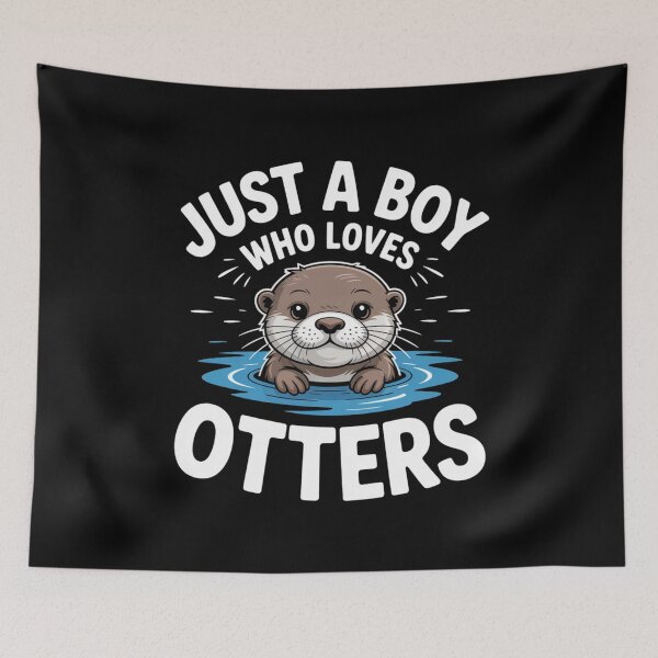 Item preview, Just a Boy Who Loves Otters Cute Otter Art designed and sold by Gogetgiggles.