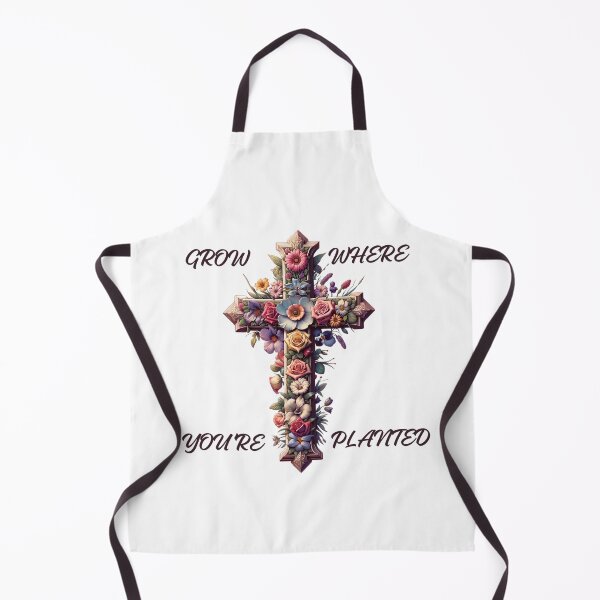 Item preview, Floral Cross Composition Grow Where You're Planted Pink Blue Purple Yellow designed and sold by Cultradesign.
