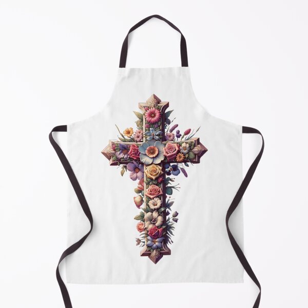 Item preview, Floral Cross Composition Pink Blue Purple Yellow designed and sold by Cultradesign.