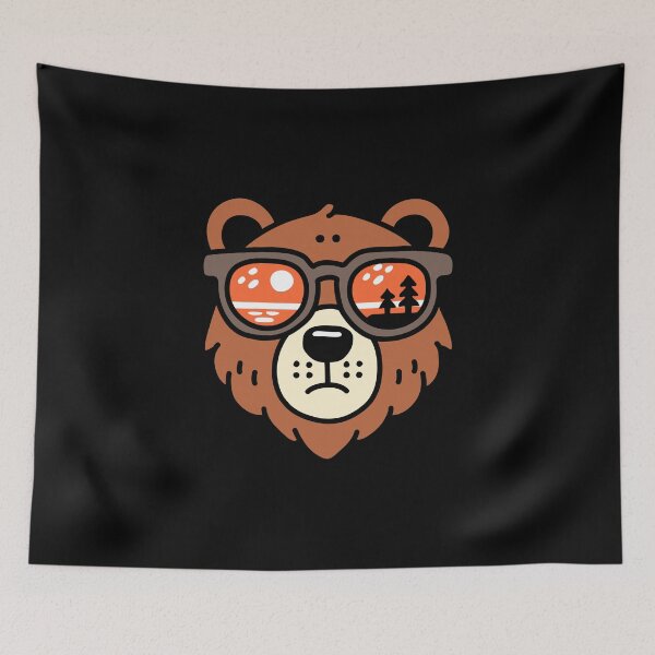 Item preview, Bear Face with Sunglasses Colorful designed and sold by NQArtist.