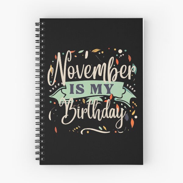 Item preview, November Is My Birthday Typography Illustration – Festive Birthday Month Design designed and sold by Cultradesign.