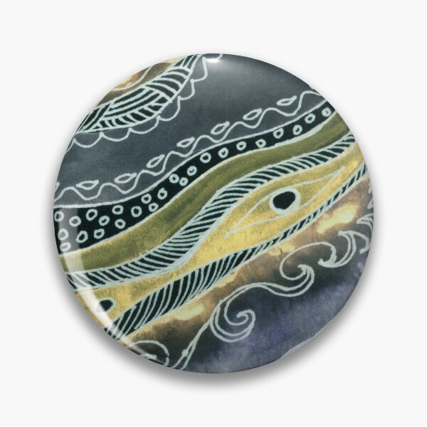 Item preview, Golden Waves Watercolor Pattern  designed and sold by Irina Sztukowski.