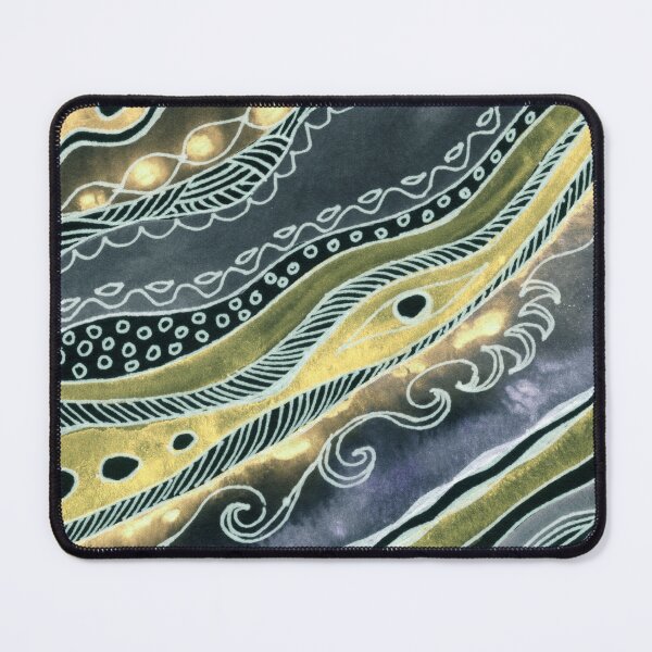 Item preview, Golden Waves Watercolor Pattern  designed and sold by Irina Sztukowski.