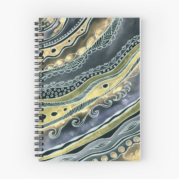Item preview, Golden Waves Watercolor Pattern  designed and sold by Irina Sztukowski.