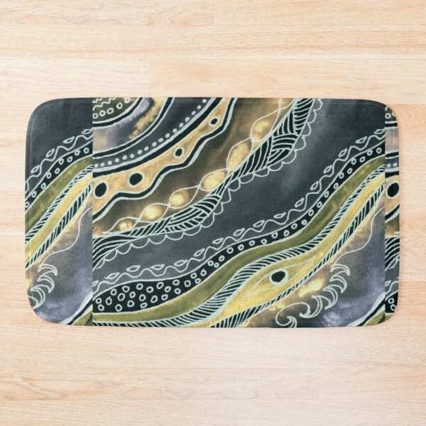 Item preview, Golden Waves Watercolor Pattern  designed and sold by Irina Sztukowski.