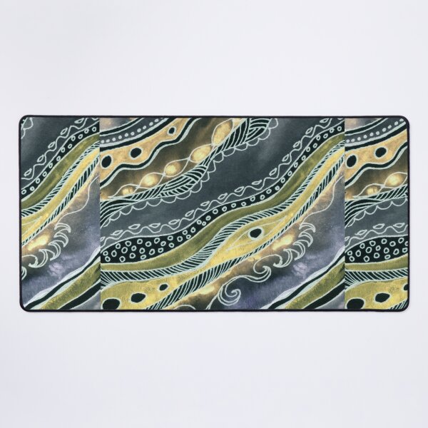 Item preview, Golden Waves Watercolor Pattern  designed and sold by Irina Sztukowski.