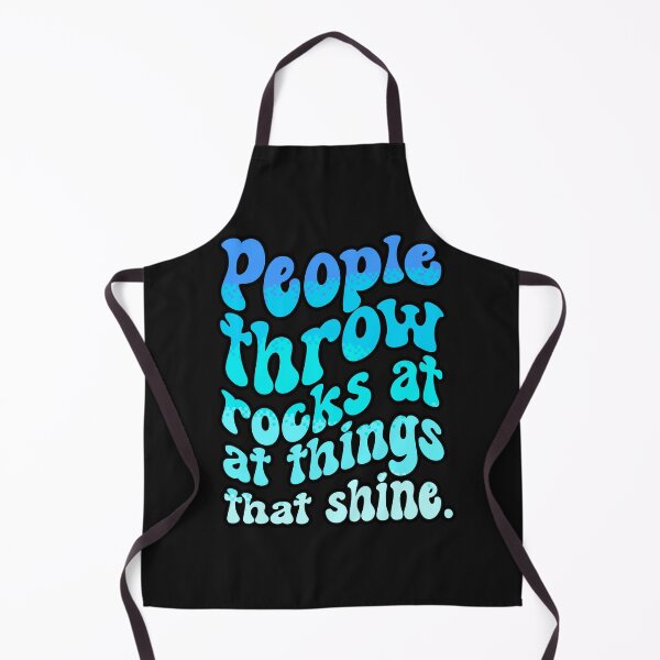 Item preview, People Throw Rocks At Things That Shine - Be Happy Retro Design - Positivity Quote designed and sold by Sun Sand & Sea Art.