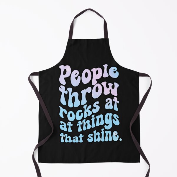 Item preview, People Throw Rocks At Things That Shine - Be Happy Retro Design - Positivity Quote designed and sold by Sun Sand & Sea Art.