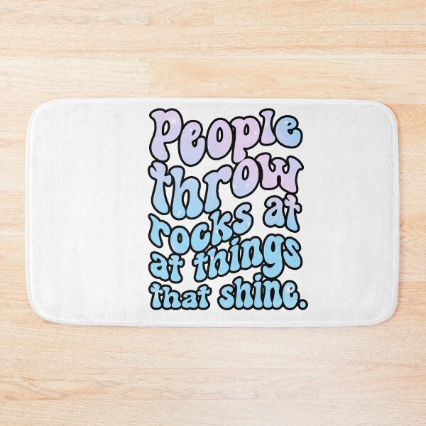 Item preview, People Throw Rocks At Things That Shine - Be Happy Retro Design - Positivity Quote designed and sold by Sun Sand & Sea Art.