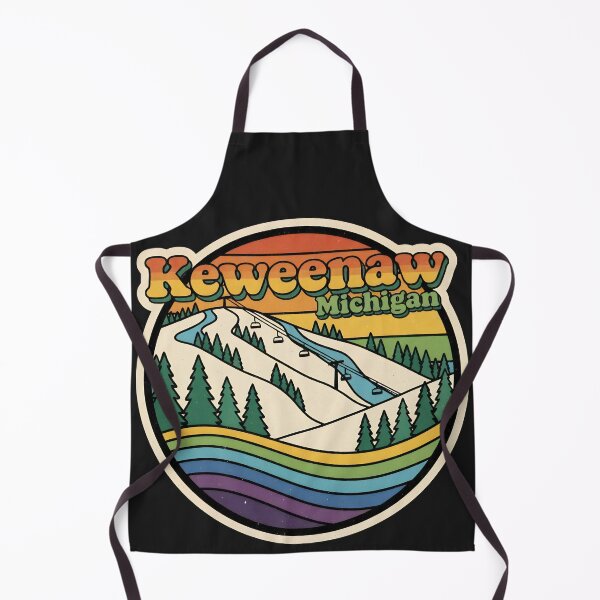 Item preview, Keweenaw, Michigan Retro Rainbow Mountain designed and sold by TheOldMittenIllustrated.