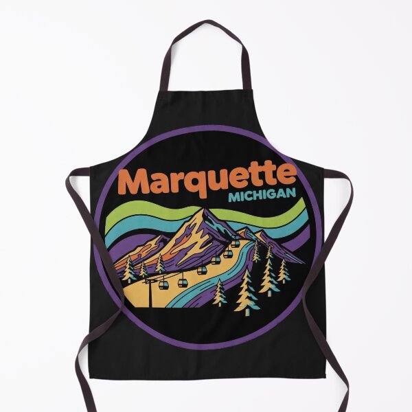 Item preview, Marquette, Michigan Retro Rainbow Mountain designed and sold by TheOldMittenIllustrated.