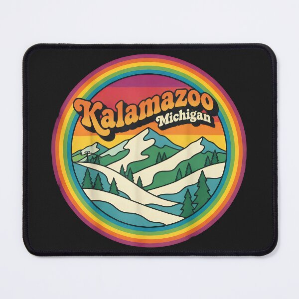 Item preview, Kalamazoo, Michigan Retro Rainbow Mountain designed and sold by TheOldMittenIllustrated.