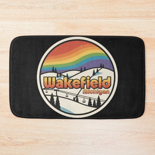 Artikelvorschau, Wakefield, Michigan Retro Rainbow Mountain entworfen und verkauft von TheOldMittenIllustrated.