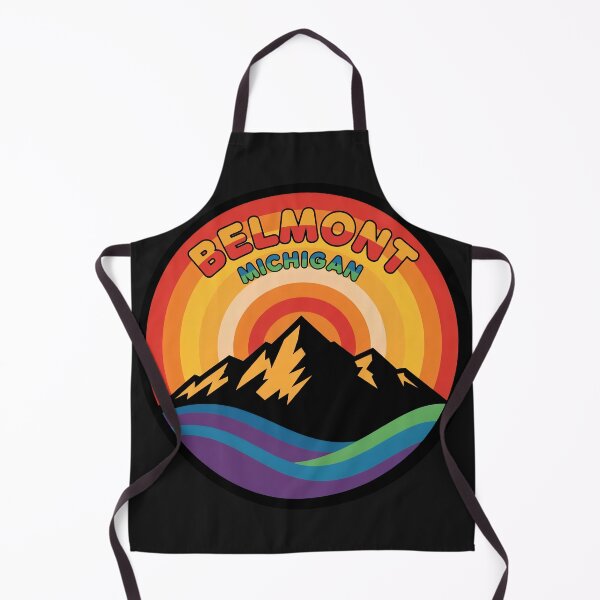Item preview, Belmont, Michigan Retro Rainbow Mountain designed and sold by TheOldMittenIllustrated.