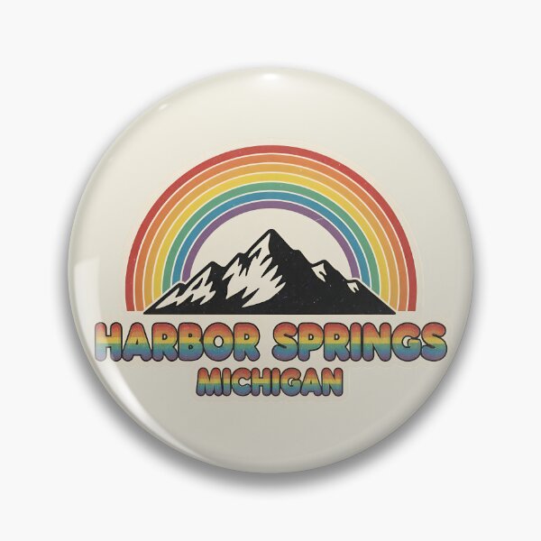 Artikelvorschau, Harbor Springs, Michigan Retro Rainbow Mountain entworfen und verkauft von TheOldMittenIllustrated.