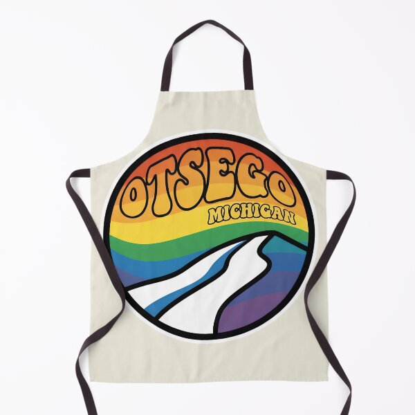 Item preview, Otsego, Michigan Retro Rainbow Mountain designed and sold by TheOldMittenIllustrated.