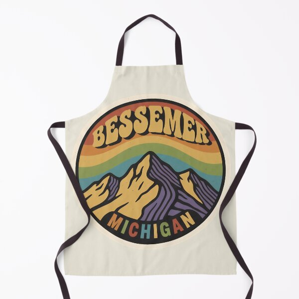 Item preview, Bessemer, Michigan Retro Rainbow Mountain designed and sold by TheOldMittenIllustrated.