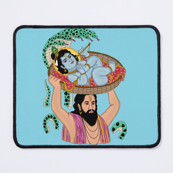 Item preview, Krishna with Vasudeva – Divine Father & Son Art designed and sold by Harshit_Digital_Arts.