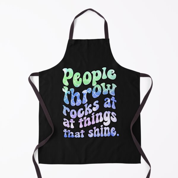 Item preview, People Throw Rocks At Things That Shine - Be Happy Retro Design - Positivity Quote designed and sold by Sun Sand & Sea Art.
