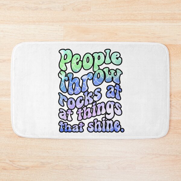 Item preview, People Throw Rocks At Things That Shine - Be Happy Retro Design - Positivity Quote designed and sold by Sun Sand & Sea Art.