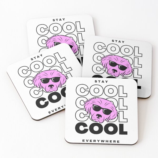 Item preview, This artwork features a fun, bold, and eye-catching design centered around a stylized pink dog wearing black sunglasses, giving off a playful and confident vibe designed and sold by GDbanners.