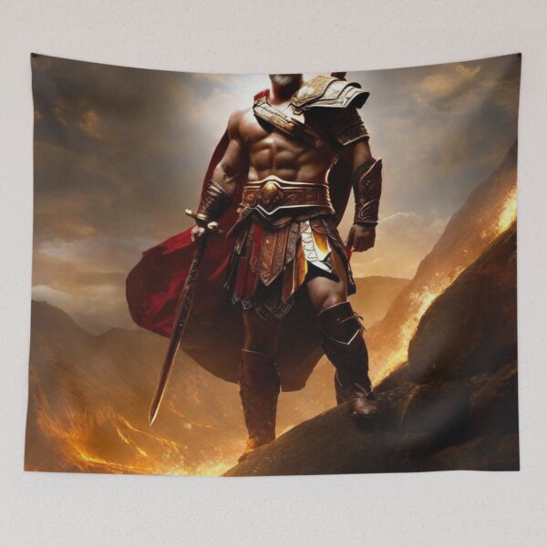 Item preview, Warrior on Fiery Mountainside designed and sold by afrancisCL.