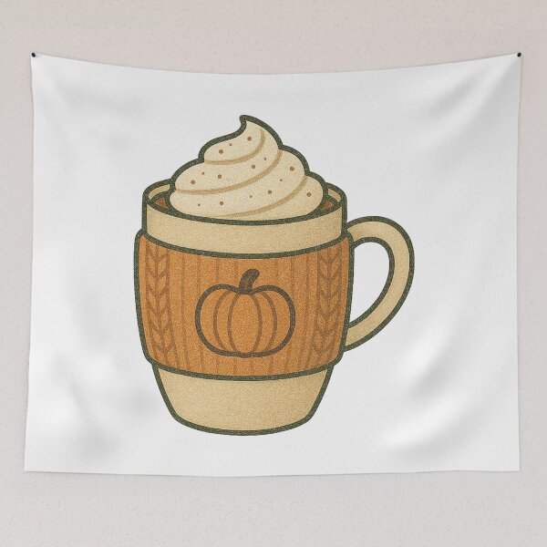 Item preview, Pumpkin Spice Latte Mug Illustration designed and sold by Vendeloc.