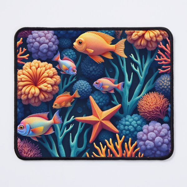 Item preview, Multi color fish dart through the coral designed and sold by BDLdesigns.