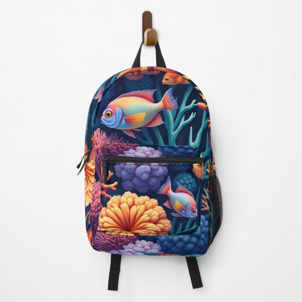 Item preview, Multi color fish dart through the coral designed and sold by BDLdesigns.