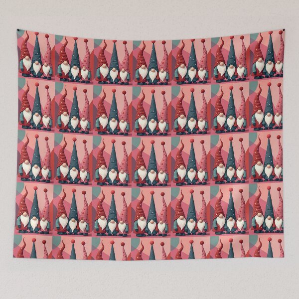 Item preview, Nordic Christmas Gnomes Retro Modern Kitschmas designed and sold by taiche.