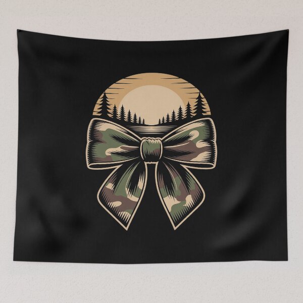 Item preview, Camouflage Old Camo Bow Sunset Camo Coquette Bow Hunting designed and sold by JulienAureo.