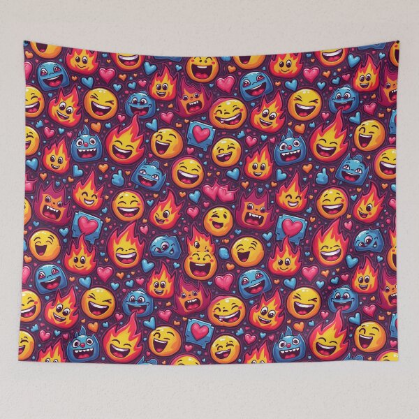 Item preview, A chaotic collage of expressive emojis designed and sold by BDLdesigns.