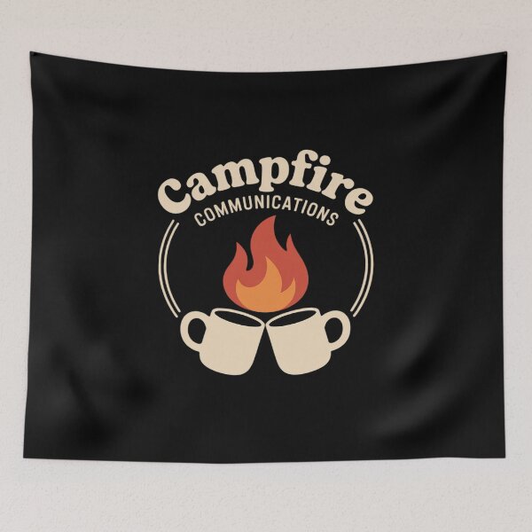 Item preview, Campfire Communications Camping Crew Graphic Print designed and sold by JulienAureo.