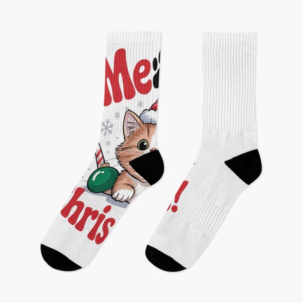 Artikelvorschau, Weihnachtsbeleuchtung mit Katzenmotiven, Weihnachtsmütze, Weihnachtsdekorationen, Miau-Katzenweihnachten entworfen und verkauft von VladoZork.