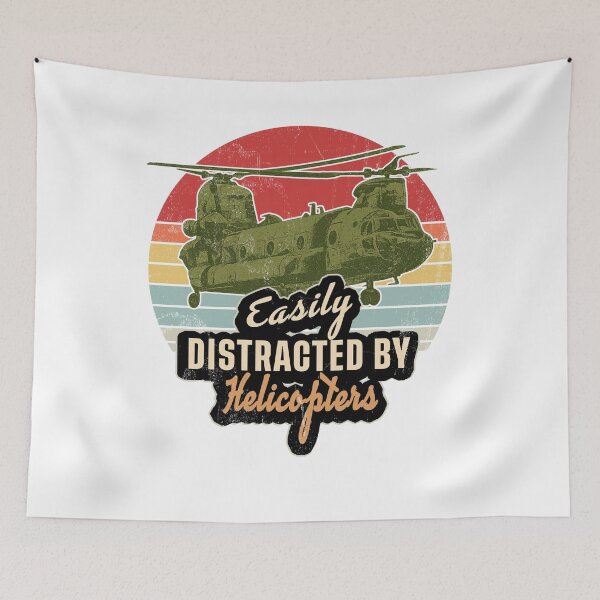 Item preview, Chinook Helicopter Retro T-Shirt designed and sold by LashondaGreen89.