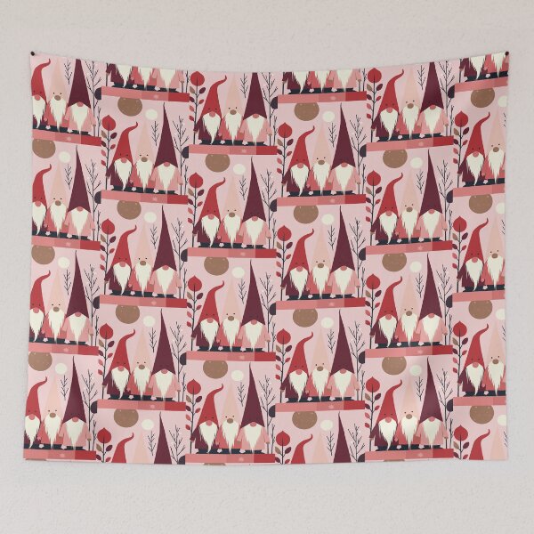Item preview, Nordic Christmas Gnomes Mid-Century Modern Kitschmas Cut Out designed and sold by taiche.