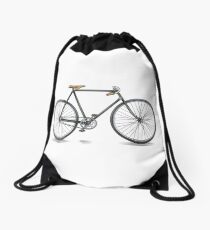Retro Racer Bike Drawstring Bag