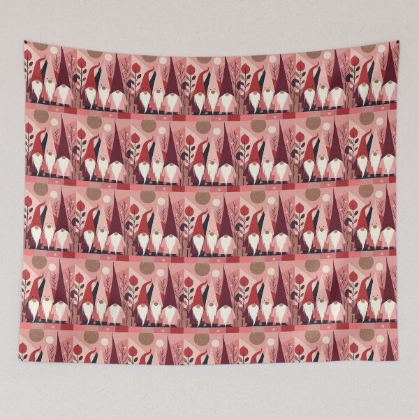 Item preview, Nordic Christmas Gnomes Mid-Century Modern Kitschmas designed and sold by taiche.